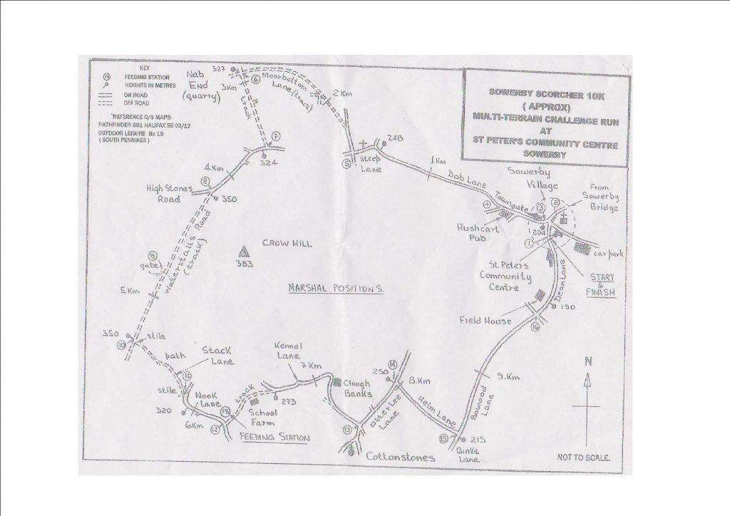 Sowerby Scorcher route map